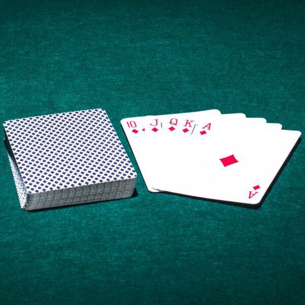 Modern Poker Cards Green Background